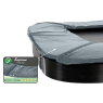 EXIT Supreme ground level trampoline 244x427cm with safety net - grey