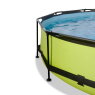 EXIT Lime pool ø360x76cm med filterpump och solsegel - grön