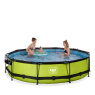 EXIT Lime pool ø360x76cm med filterpump och tak - grön