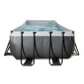 EXIT Black Leather pool 540x250x122cm med sandfilterpump - svart