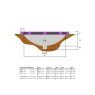 EXIT Elegant ground trampoline ø305cm with Economy safety net - purple