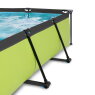 EXIT Lime pool 300x200x65cm med filterpump och tak och solsegel - grön