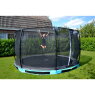 EXIT Elegant ground trampoline ø427cm with Economy safety net - blue