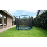 EXIT Supreme ground level trampoline 214x366cm with safety net - grey