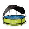 EXIT Lime pool ø300x76cm med filterpump och solsegel - grön