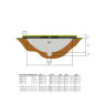 EXIT Silhouette ground trampoline 244x366cm - green