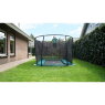 EXIT Supreme ground level trampoline 214x366cm with safety net - black