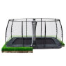 EXIT InTerra ground level trampoline 244x427cm with safety net - grey