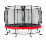 EXIT Elegant Premium trampoline ø366cm with Deluxe safetynet - red