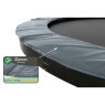 EXIT Supreme ground level trampoline ø427cm with safety net - grey