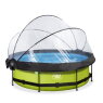 EXIT Lime pool ø300x76cm med filterpump och tak och solsegel - grön