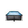 EXIT Black Wood pool 220x150x65cm med filterpump - svart