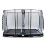 EXIT Elegant ground trampoline 244x427cm with Economy safety net - black