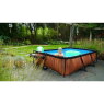 EXIT Wood pool 300x200x65cm med filterpump - brun