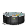 EXIT Black Leather pool ø360x122cm med sandfilterpump - svart