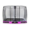 EXIT Elegant Premium ground trampoline 214x366cm with Deluxe safety net - purple